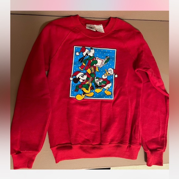 Vintage Disney Mickey & co Christmas sweater kids M - Picture 1 of 5